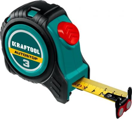 Рулетка 3м "Kraftool" автостоп 16мм 3412-3-16