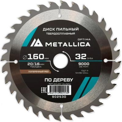 Диск пильный "Metallica" 160*20/16 32з дер. 902530