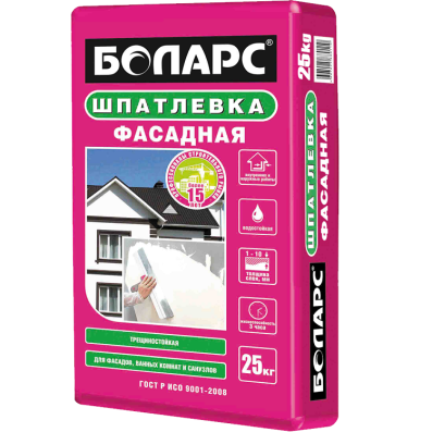 Шпатлевка фасадная БОЛАРС (25кг.)