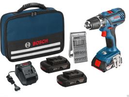 Аккумуляторный шуруповерт "Bosch" GSR 18 VE-2-LI Plus 1,5А 63Нм 9E6 101+3 аккум. в подарок