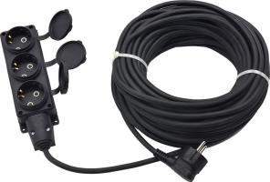 Удлинитель силовой GLANZEN 3 гн. КГ 3х1,5 IP44 арт. EC-40-012